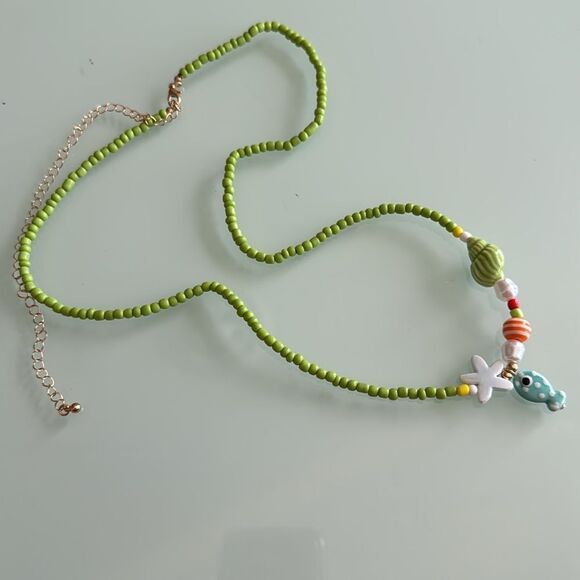 Colorful Beaded Necklace A1434 - Picture 2 of 3